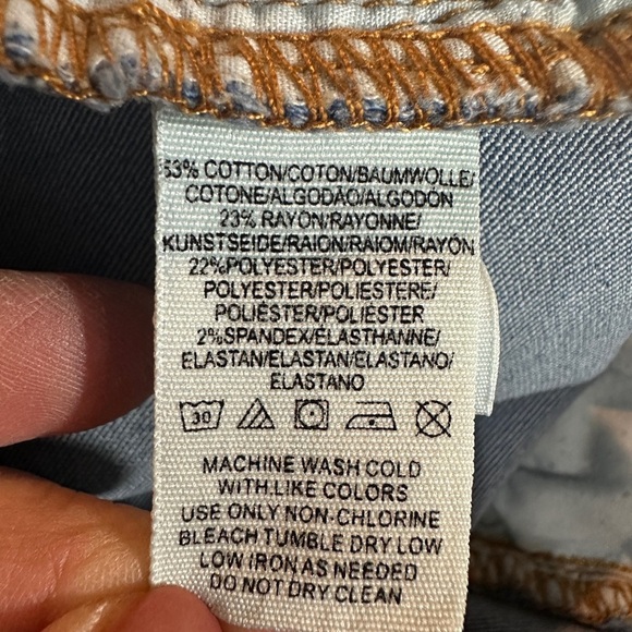 Free People low rise Skinny Jeans Women Size 27 Stretch Blue Pants Ladies - Picture 4 of 5